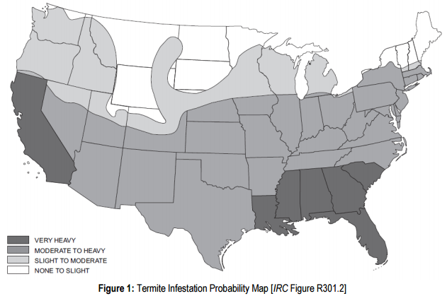 Termite infestation probability map