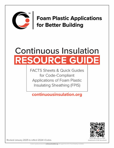 Continuous Insulation Resource Guide front cover image