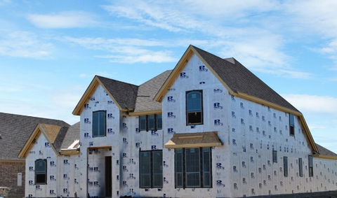 two-story wood-framed residential home