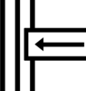 Diagram of a wall with arrow pointing into it representing thermal bridging