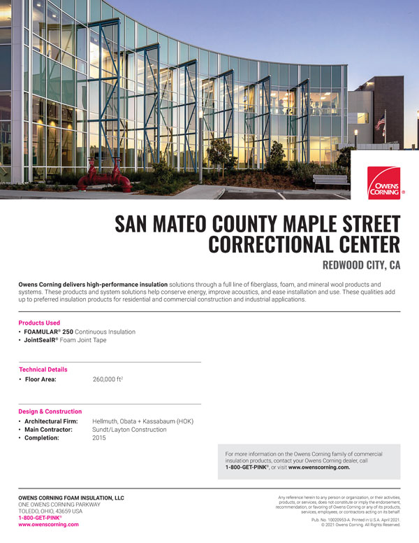 Case Study: San Mateo County Maple Street Correctional Center
